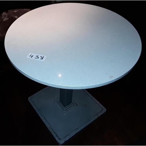 438 - A Round Marble Top Table.