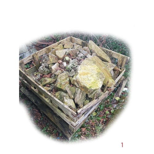 1 - Collection of large assorted garden rocks