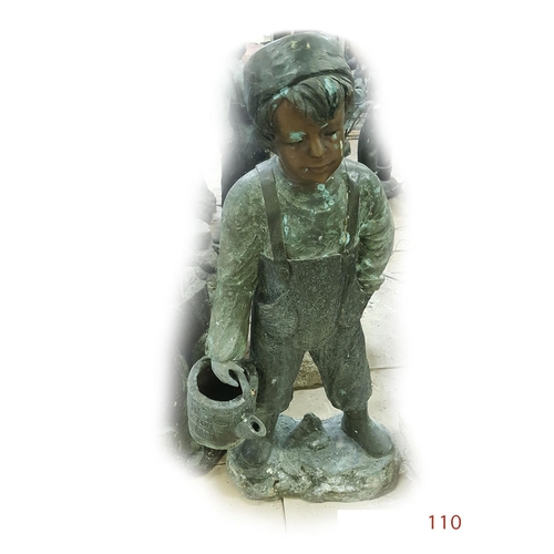 110 - A Bronze Statue of a Boy with watering can.

Height: 96cm