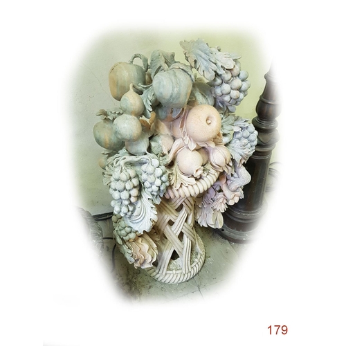 179 - A lovely Marble figure of a Fruit basket.
Height: 100cm