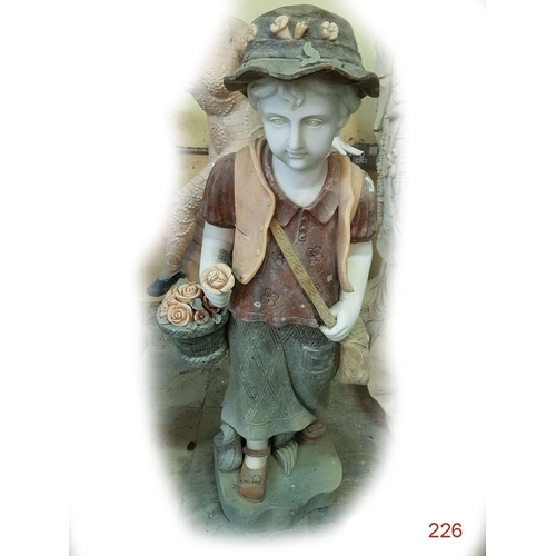 226 - A really nice Coloured marbe figure of a child.

Height: 100cm