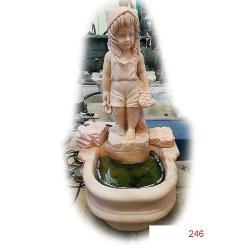 246 - A Marble Garden Fountain 
53 x 61 x 110cm