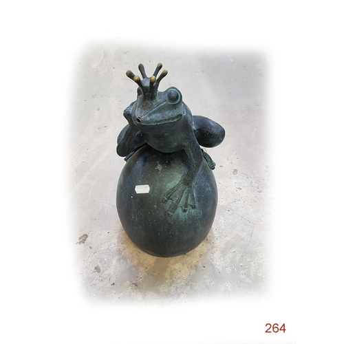 264 - Withdrawn: A Bronze Garden Ornament 
Height: 34cm