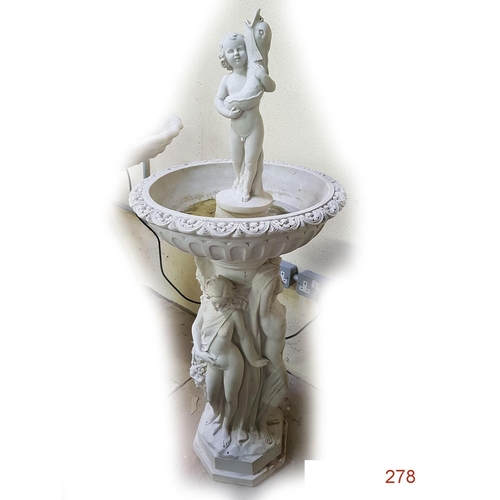 278 - Water Fountain 
Diameter: 46cm
Height: 113cm