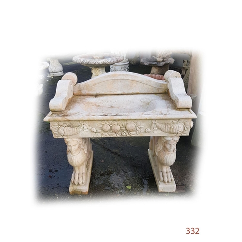 332 - A Marble Vanity Unit.
Width: 115
Height: 104cm