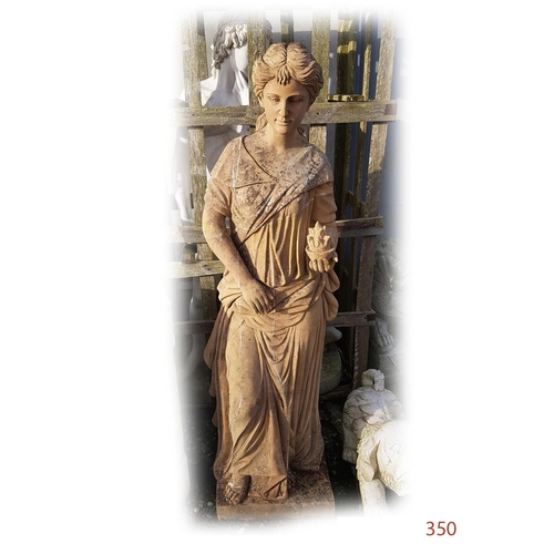 350 - A Marble Statue of a Lady.
Height: 162cm