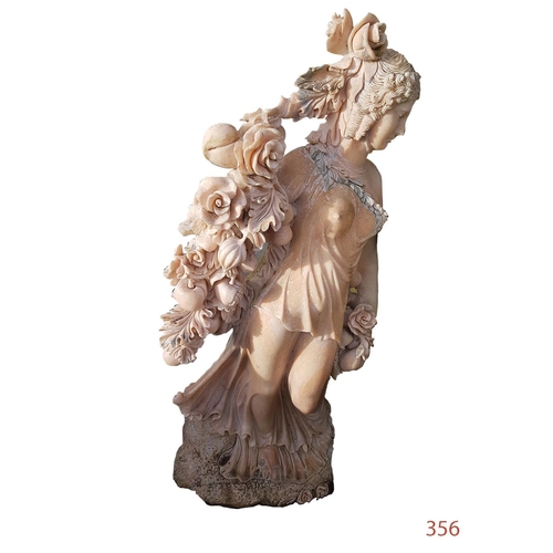 356 - A Marble Statue of a lady.
Height: 138CM