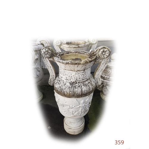 359 - A Marble Garden Urn.
Height: 118cm