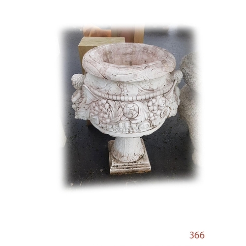 366 - A Marble Planter.
Height: 100cm