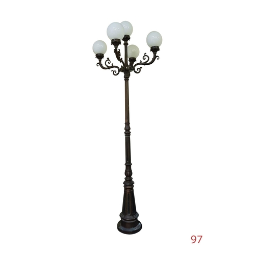 97 - A Large Bronze Garden Light
Bronze
Height: 262cm