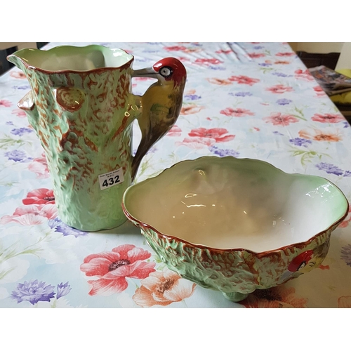 432 - A Weatherbury Ware Jug and Bowl.