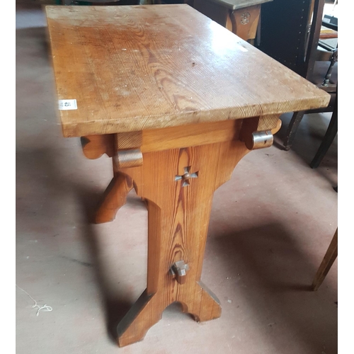 45 - A good Pitch Pine Vestment Table.