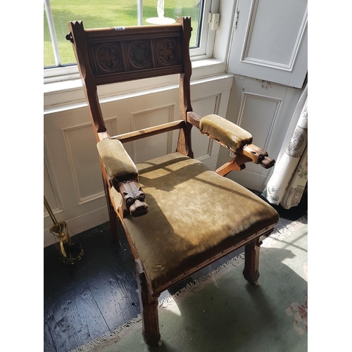 558 - A really unusual 19th Century Oak Chair made from wood from Cardinal Beaton's Palace, Blackfriars Wy... 