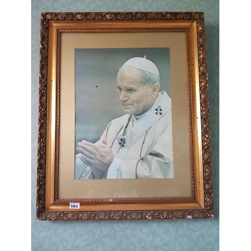 584 - A well framed Photograph of Pope John Paul 2nd.