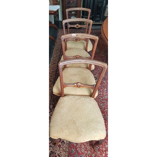 630 - A good set of late 19th Century Walnut Chairs.