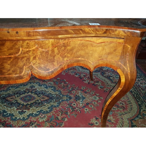 635 - A really fine mid 19th Century Walnut and Burr Walnut Inlaid Centre Table with a serpentine outline ... 