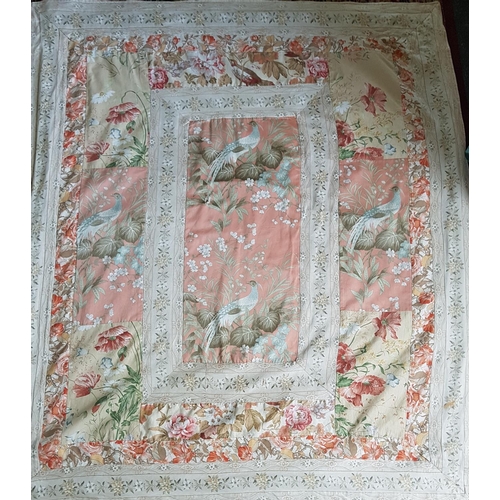 661a - A lovely Silk style Oriental Bedspread.