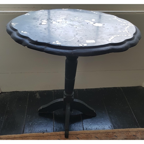 695 - A Papier Maché Table with painted top.