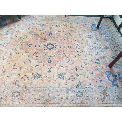 697a - A good Cream ground Rug. 270 x 185.