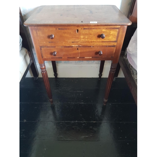 702 - A good Georgian Mahogany Twin drawer Side Table.