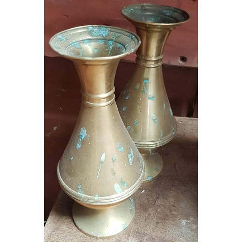 71 - A Set of four Brass Vases.