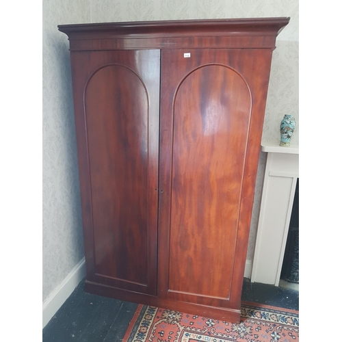 712 - A 19th Century two door Wardrobe with fitted interior. H 200 x W 132cm.