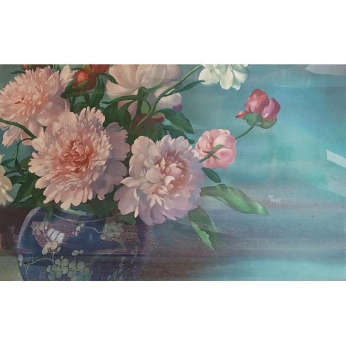 659 - Summer Fantasy 'Peonies'. After Wilf Walker. A Cambridge Fine Art coloured Print with gallery label ... 