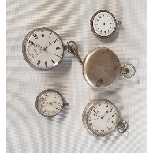 560a - A group of silver cased Pocket Watches.