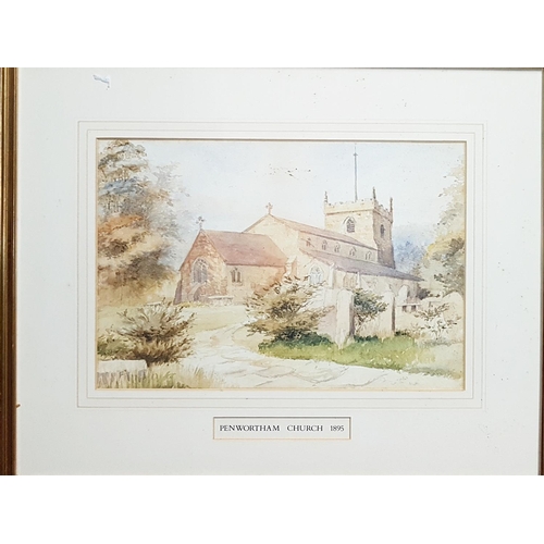 209 - A lovely pair of early 20th Century Watercolors of Churches. L39cm X W48cm along with another.