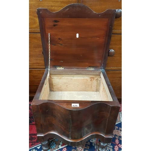 426 - A 19th Century Mahogany Step Commode Seat.