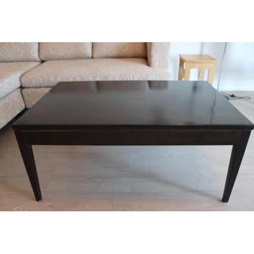 230 - A darked stained Coffee Table. 1100w x 710d x 500h.