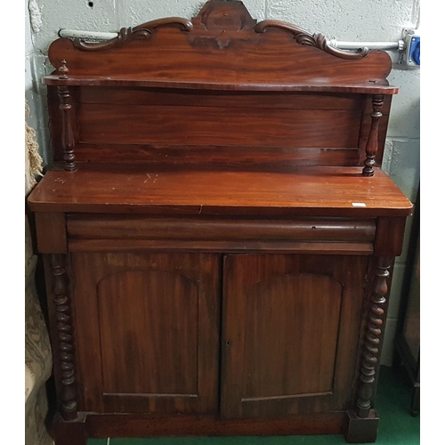 120 - A Victorian Mahogany Chiffonier. 105cm x 136cm.