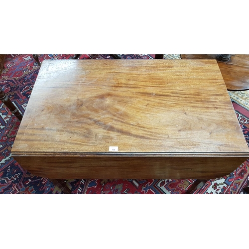 18 - A Regency Mahogany Pembroke Table on square tapered supports.