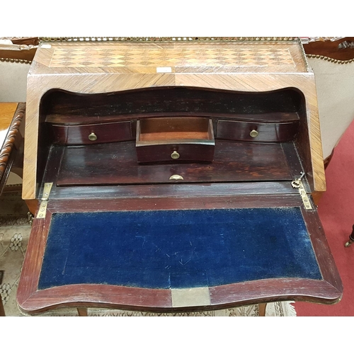 271 - A 19th Century Rosewood and Kingwood Continental Bureau with ormolu mounts.