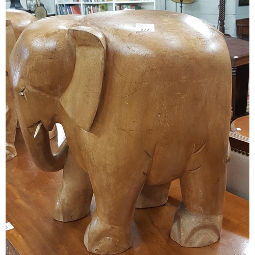 272 - A large pair of Hardwood Elephants.