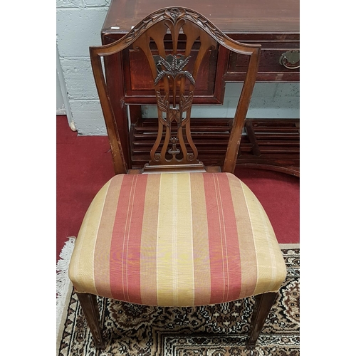 278 - A really good set of ten early 20th Century Mahogany Hepplewhite style Chairs with sheaf of wheat de... 