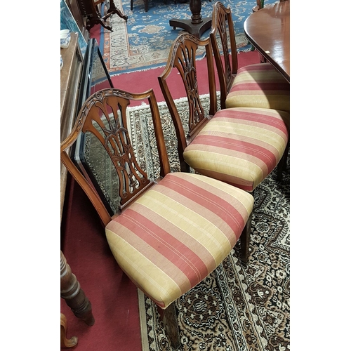 278 - A really good set of ten early 20th Century Mahogany Hepplewhite style Chairs with sheaf of wheat de... 