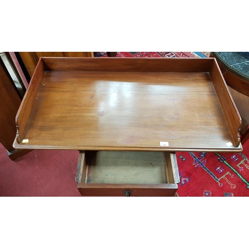 330 - A good Mahogany Butlers Tray on stand.