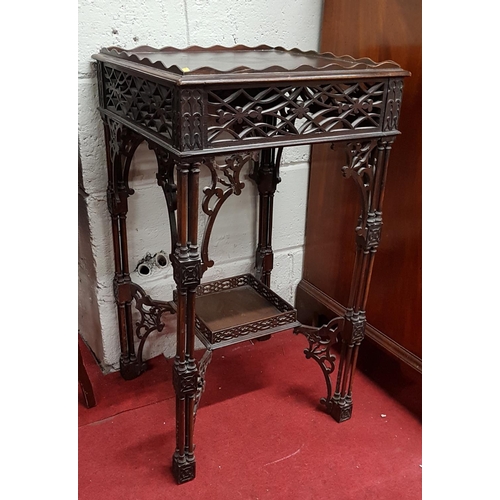 73 - A Mahogany Chinese Chippendale Table in the manner of Hicks of Dublin.