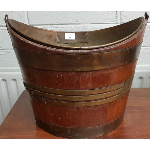 8 - A 19th Century Brass bound Oyster Bucket.