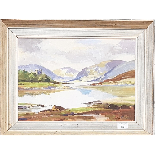 80 - WR Knox (20th Century British) A Donegal landscape, Oil on Board. Signed and inscribed verso Glenvea... 