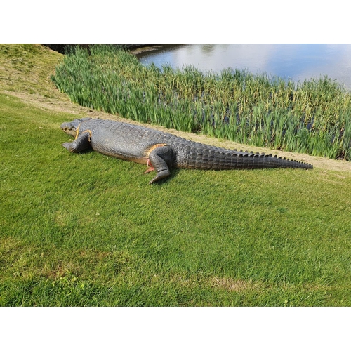 58 - A large faux 14 foot Alligator. (1) (golf course).