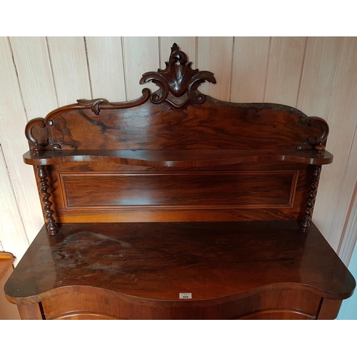 182 - A Victorian Walnut Chiffonier with barley twist supports.