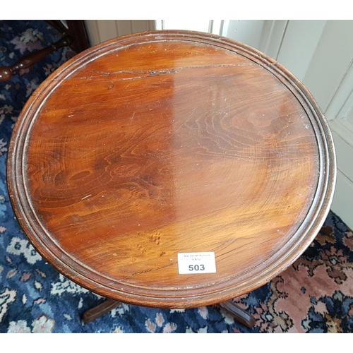 188 - A 19th Century Yew Wood Wine Table along with a three tier folding cake stand.