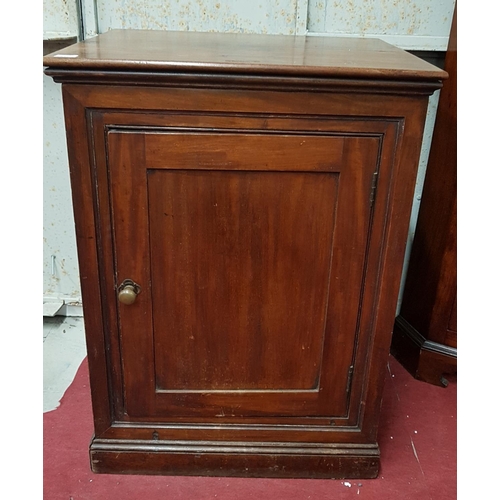 254 - A 19th Century Mahogany single door Side Cabinet. W 25.5 x D 22 x H 34 inches.