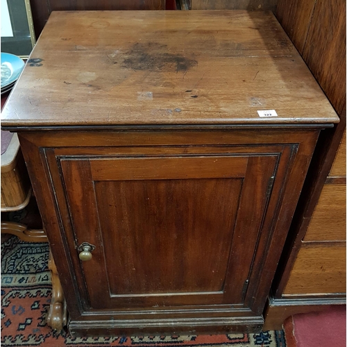 254 - A 19th Century Mahogany single door Side Cabinet. W 25.5 x D 22 x H 34 inches.