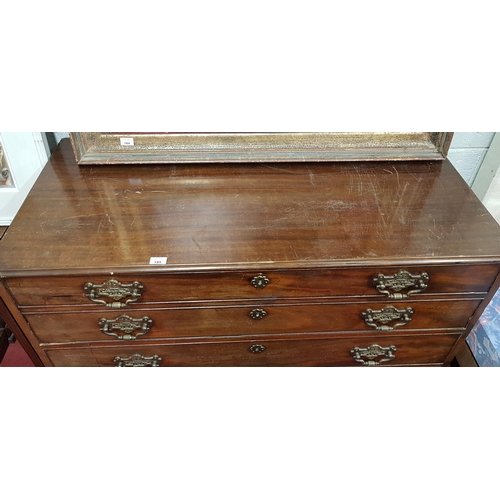 256 - A good Georgian Mahogany Secretaire Chest of Drawers.Size W 116 X H 102 X D 56.