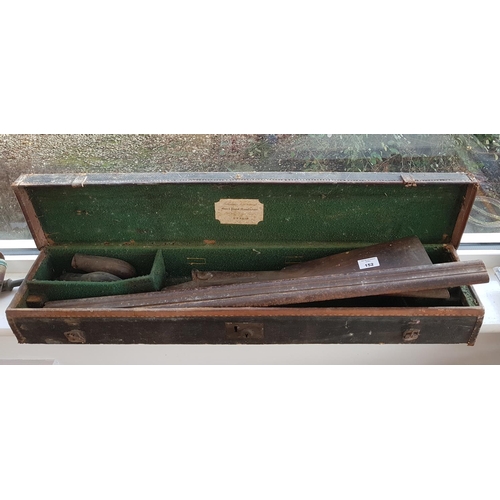 433 - A hammer action Double Barrell Shotgun 
(decommissioned) in a William Kavanagh of Dublin case along ... 