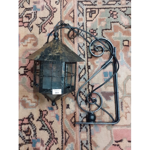 437 - A Metal Hanging Lantern.