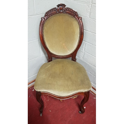 441 - A lovely pair of 19th Century Mahogany Salon Chairs.